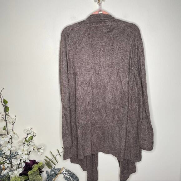 BAREFOOT DREAMS Cozychic Lite Island Wrap Cocoa Brown Sz S/M {3D28} - Picture 3 of 5